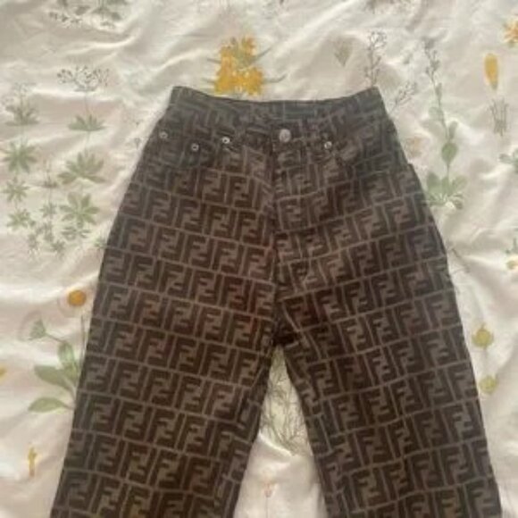 Authentic Fendi Zucca Printed Pants Trousers Jeans - Picture 3 of 8
